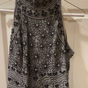Sleeveless sequin/beaded formal top.  Size M.  Worn 1 time